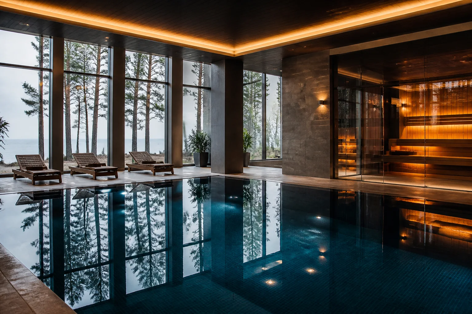 Редакционная иллюстрация SPA-отеля в Зеленоградске